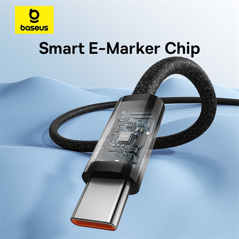 Baseus Dynamic 3 Series 100W USB-C to USB-C Fast Charging Cable (1M, Slate Grey) – High-Speed Power & Data