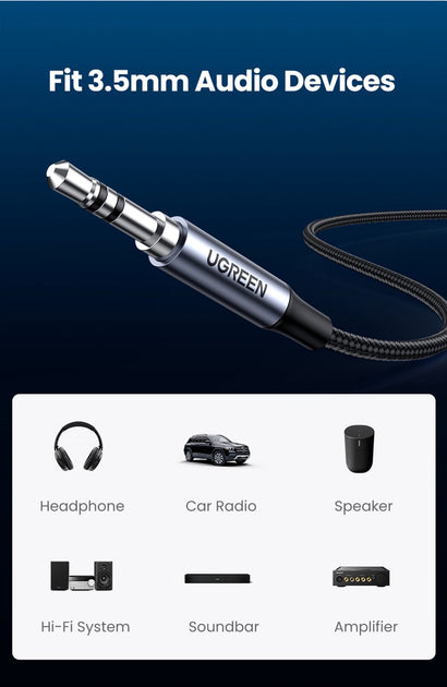UGREEN Round USB-C to 3.5mm Audio Cable (1m) – Hi-Fi Sound & Durable Design | Best Price in Pakistan