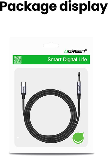 UGREEN Round USB-C to 3.5mm Audio Cable (1m) – Hi-Fi Sound & Durable Design | Best Price in Pakistan