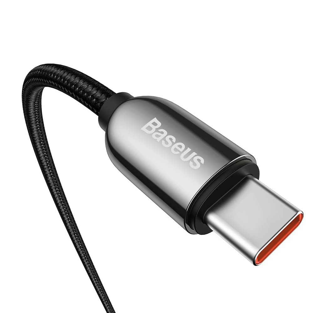 Baseus 100W USB-C to USB-C PD Fast Charging Cable with Digital Display (1m, Black)