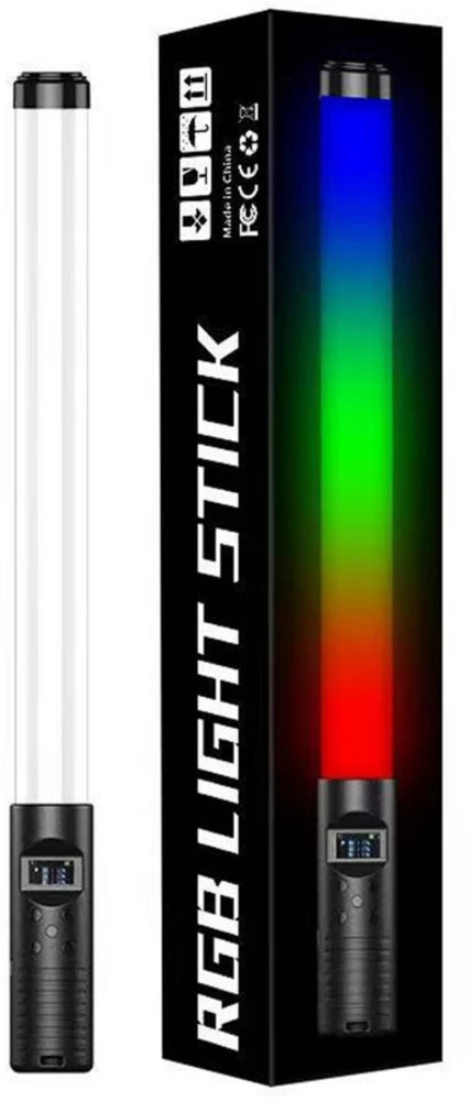 RGB Handheld LED Light Wand – Rechargeable, Dimmable Bi-Color (3000K-6500K) Photography & Video Light Stick