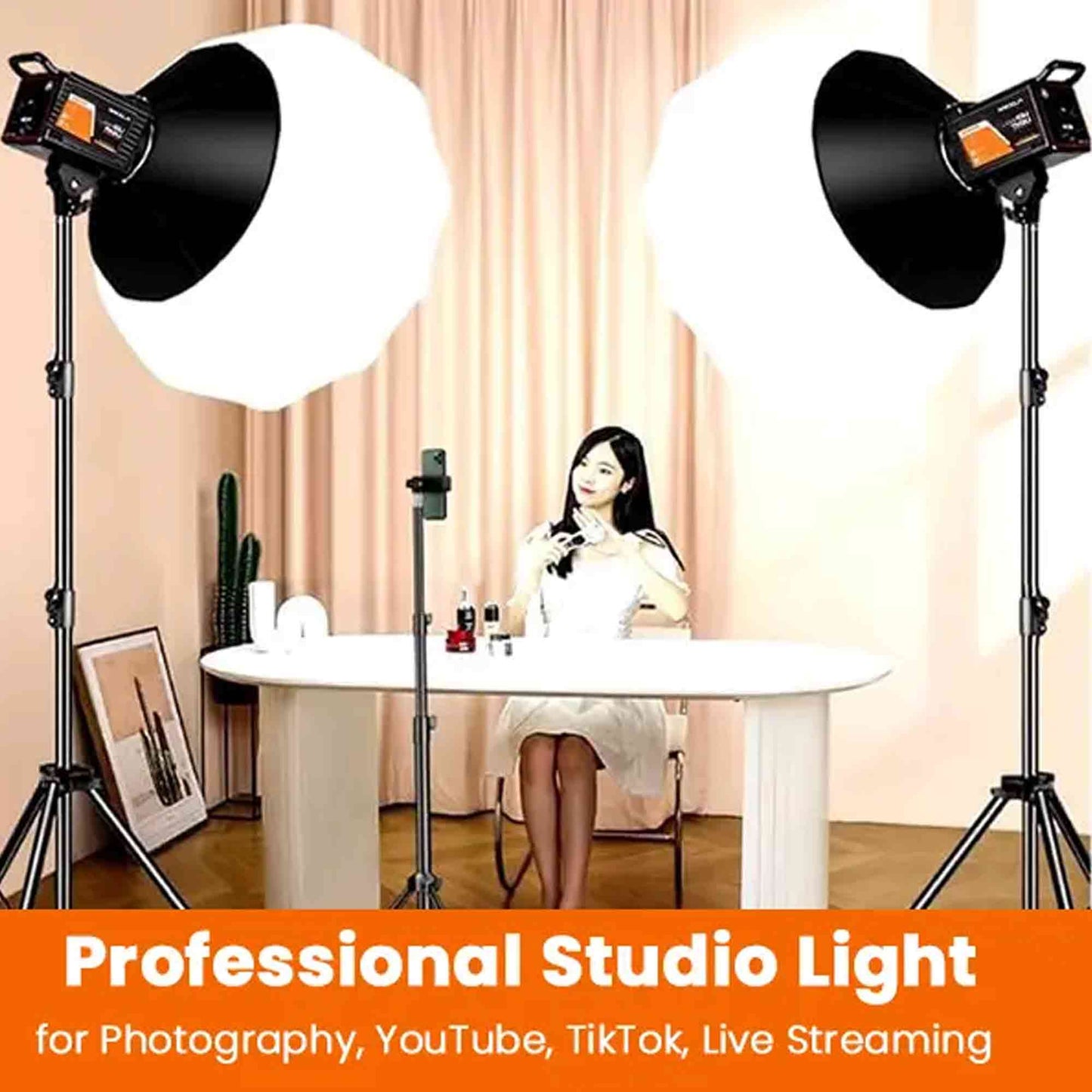 Plokama PK-400S Studio LED Light – High-Performance Dimmable Lighting for Professional Photography