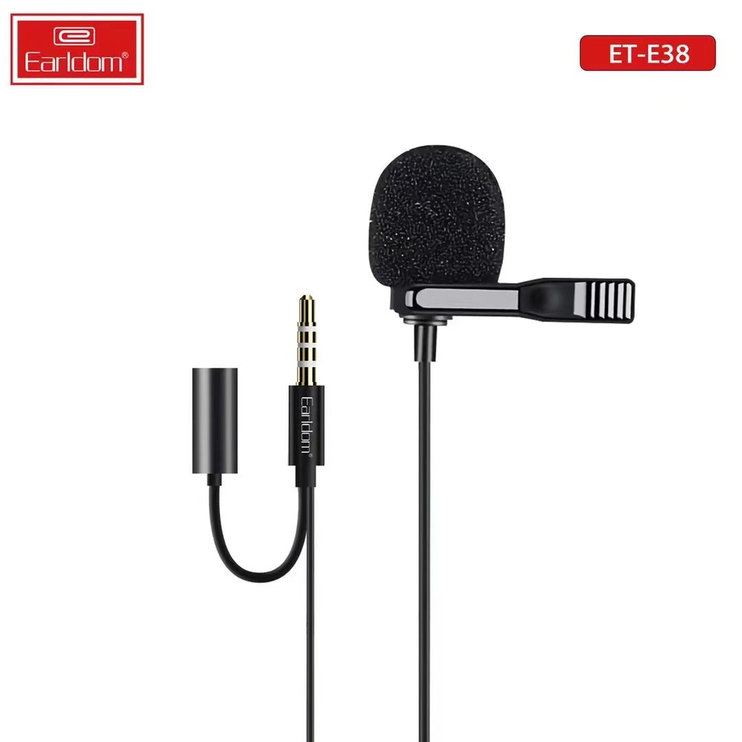 Earldom ET-E38 Mini Microphone AUX 3.5mm Female with Clip – Best Price in Pakistan