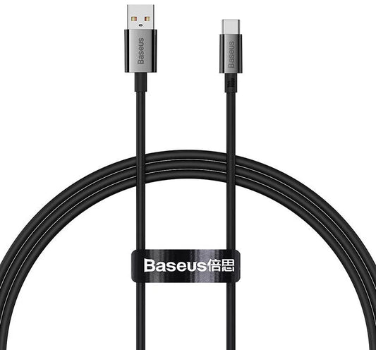 Baseus Superior 100W USB to USB-C Cable (1m, Black) – Fast Charging & Data Sync