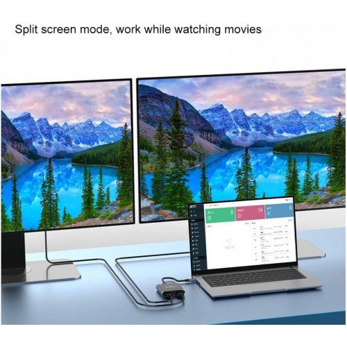 Onten OTN-9175K Type-C to Dual HDMI 4K Adapter – Ultra HD Display & Multi-Screen Extension