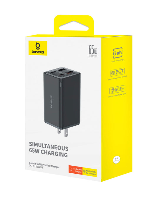Baseus GaN6 Pro 65W Fast Charger – Compact & Ultra-Efficient Power Adapter