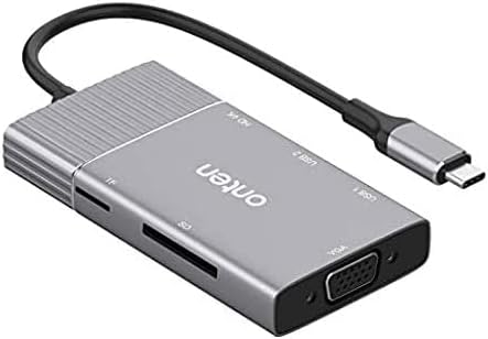 ONTEN 95113 Multifunction Type-C Adapter – 5-in-1 USB-C Hub with HDMI, USB 3.0, SD/TF Card Reader