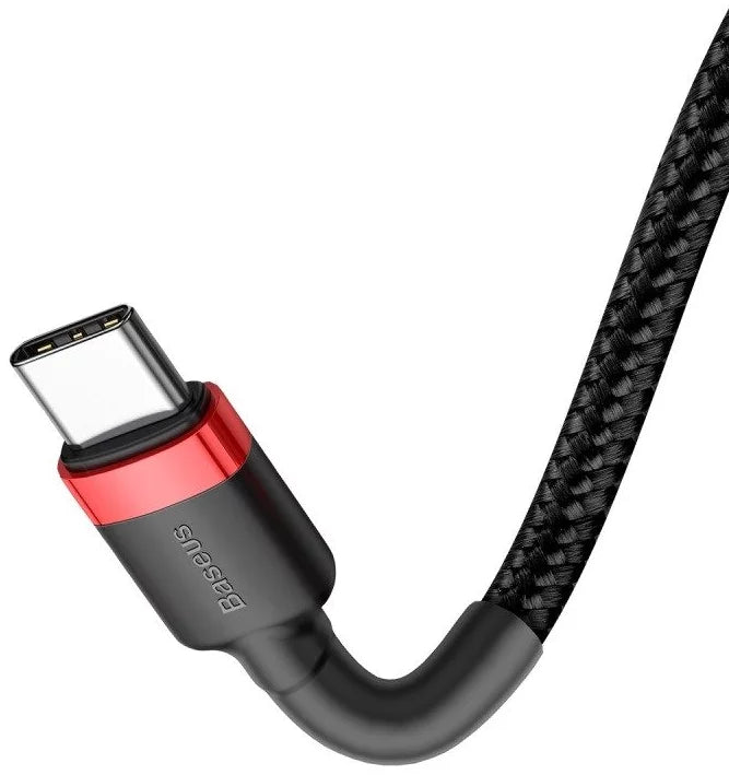 Baseus Cafule USB-C PD 2.0 QC 3.0 Fast Charging Cable – 60W, 1m (Black + Red)