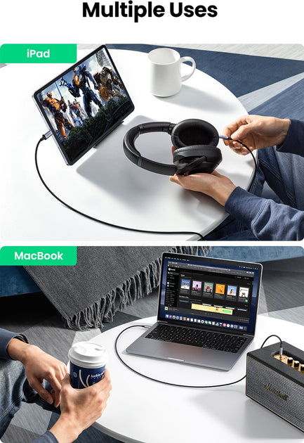 UGREEN Round USB-C to 3.5mm Audio Cable (1m) – Hi-Fi Sound & Durable Design | Best Price in Pakistan