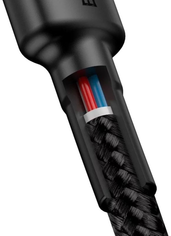 Baseus Cafule USB-C PD 2.0 QC 3.0 Fast Charging Cable – 60W, 1m (Black + Red)