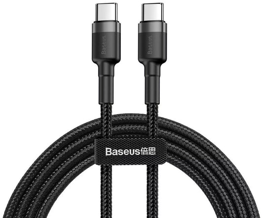 Baseus PD QC3.0 Type-C Cable (200cm, Grey/Black) – Fast Charging & Data Sync