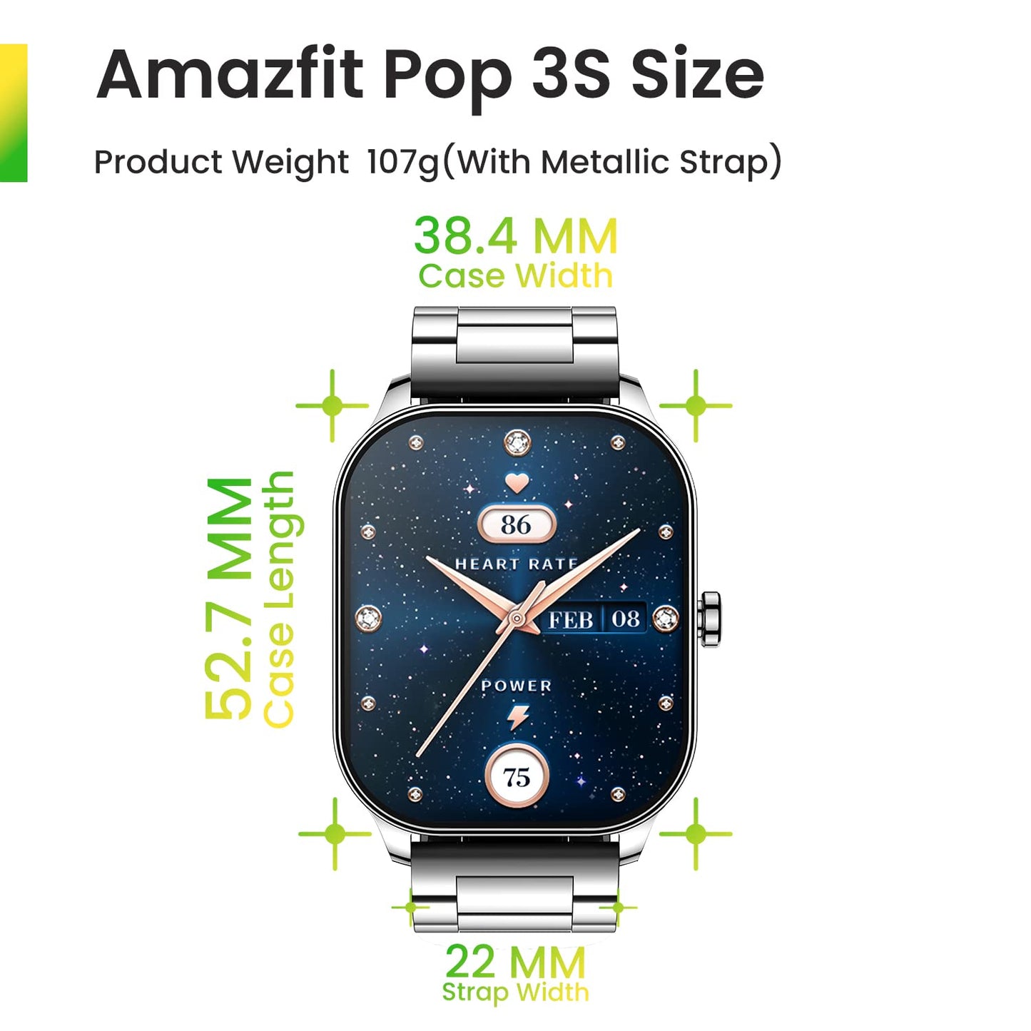 AmazeFit POP 3S Smart Watch – AMOLED Display, Bluetooth Calling, SpO2 & Heart Rate Monitor – Best Price in Pakistan