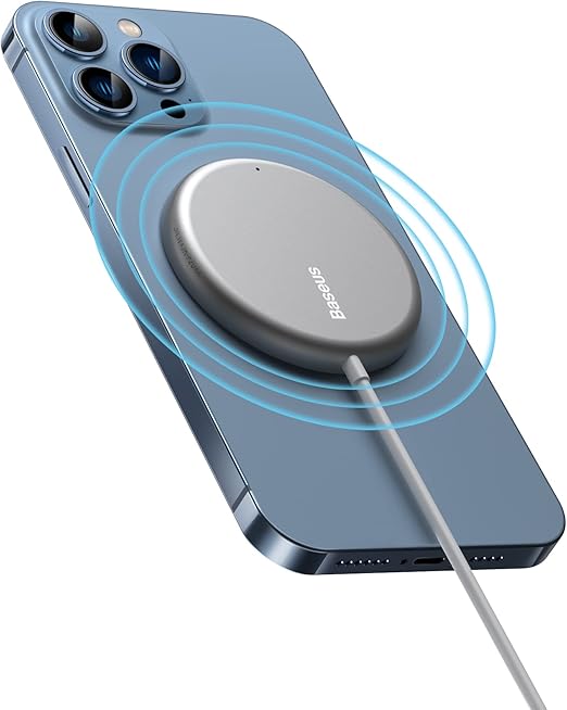 Baseus Simple Mini Wireless Charger (White) – Ultra-Slim 15W Fast Charging Pad