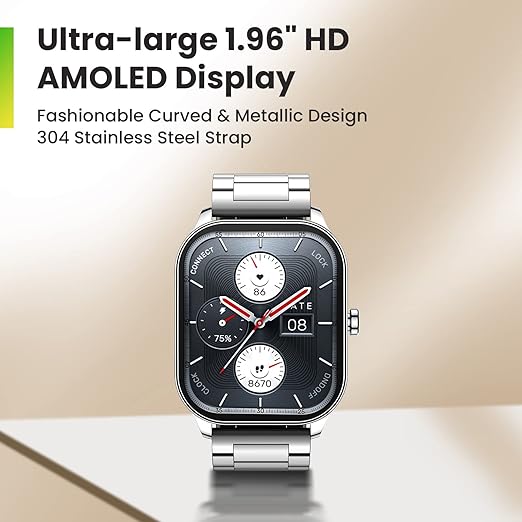 AmazeFit POP 3S Smart Watch – AMOLED Display, Bluetooth Calling, SpO2 & Heart Rate Monitor – Best Price in Pakistan