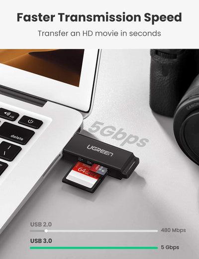 UGREEN USB 3.0 Card Reader for TF/SD (Black) 40752 – High-Speed Data Transfer | Best Price in Pakistan