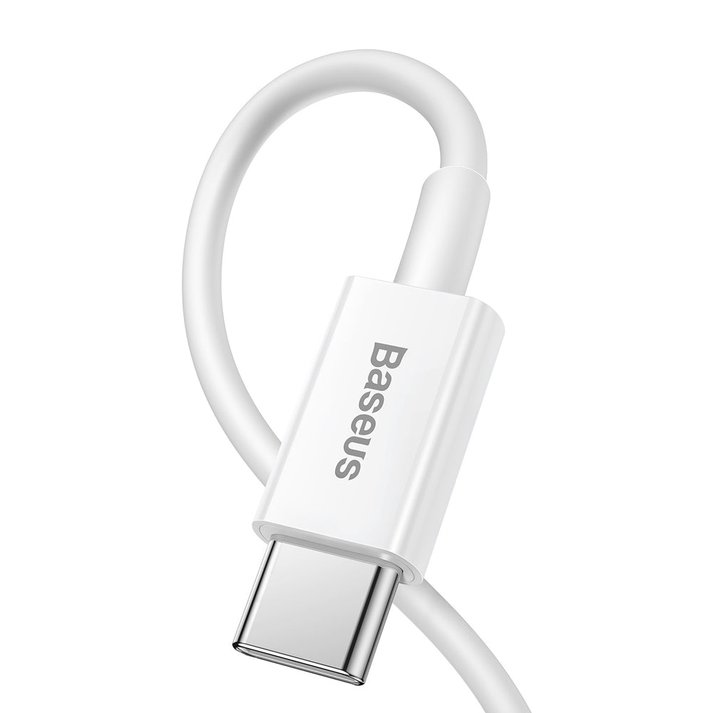 Baseus Superior PD Type-C to Lightning Cable (2m, 20W, White) – Fast Charging & Data Sync