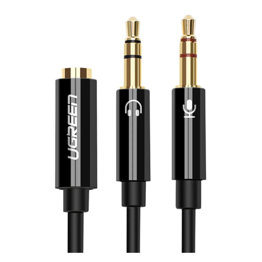 UGreen 3.5mm Female to 2 Male Audio Splitter – Best Price in Pakistan | Mic & Headphone Adapter