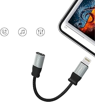 Earldom iPhone to 3.5mm AUX Converter – Lightning to AUX Adapter for High-Quality Audio