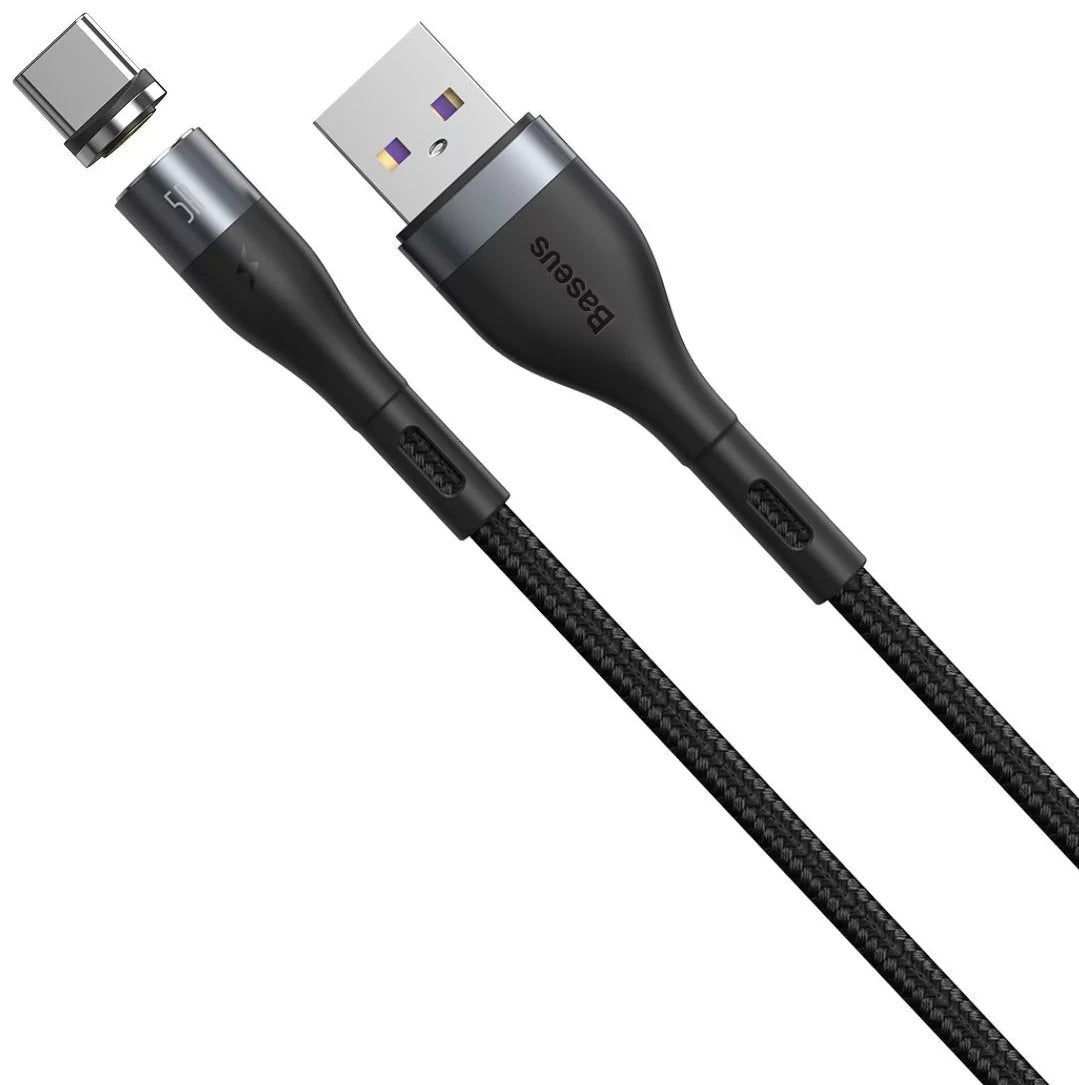Baseus Zinc Magnetic Safe Fast Charging Data Cable – Strong Magnetic Connection & High-Speed Charging