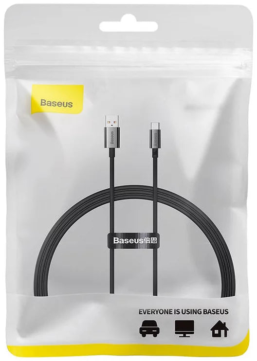 Baseus Superior 100W USB to USB-C Cable (1m, Black) – Fast Charging & Data Sync