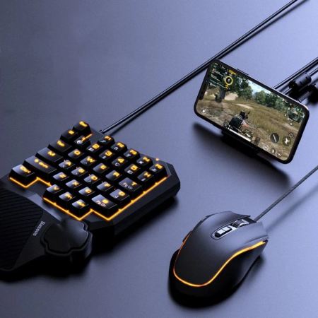 Baseus GAMO Mobile Gaming Keyboard & Mouse Hub (Black) – Ultimate Adapter for Lag-Free Gaming