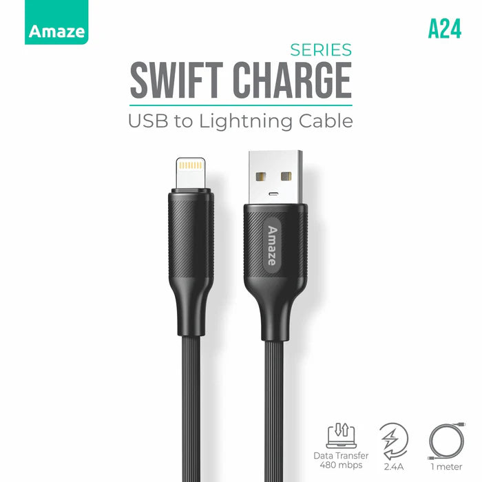 Amaze A24 Swift Charging USB to Lightning – Best Price in Pakistan