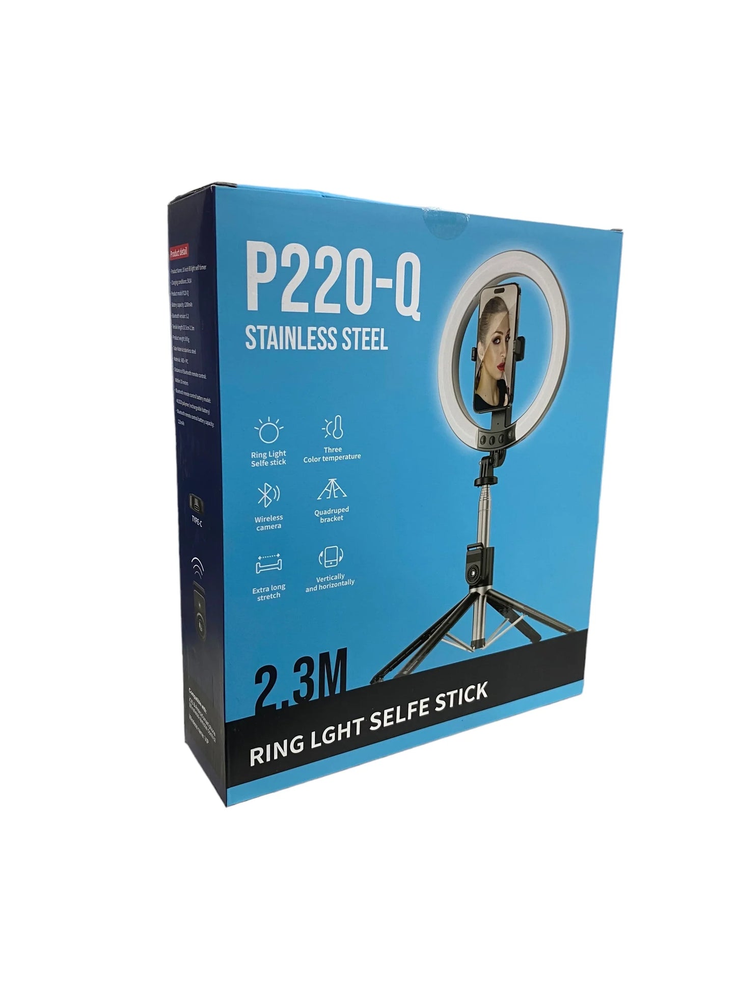 Selfie Ring Light P220-Q – Perfect Lighting for Flawless Photos