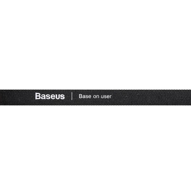 Baseus Colourful Circle Velcro Cable Strap (1m, Black) – Reusable & Adjustable Cable Organizer