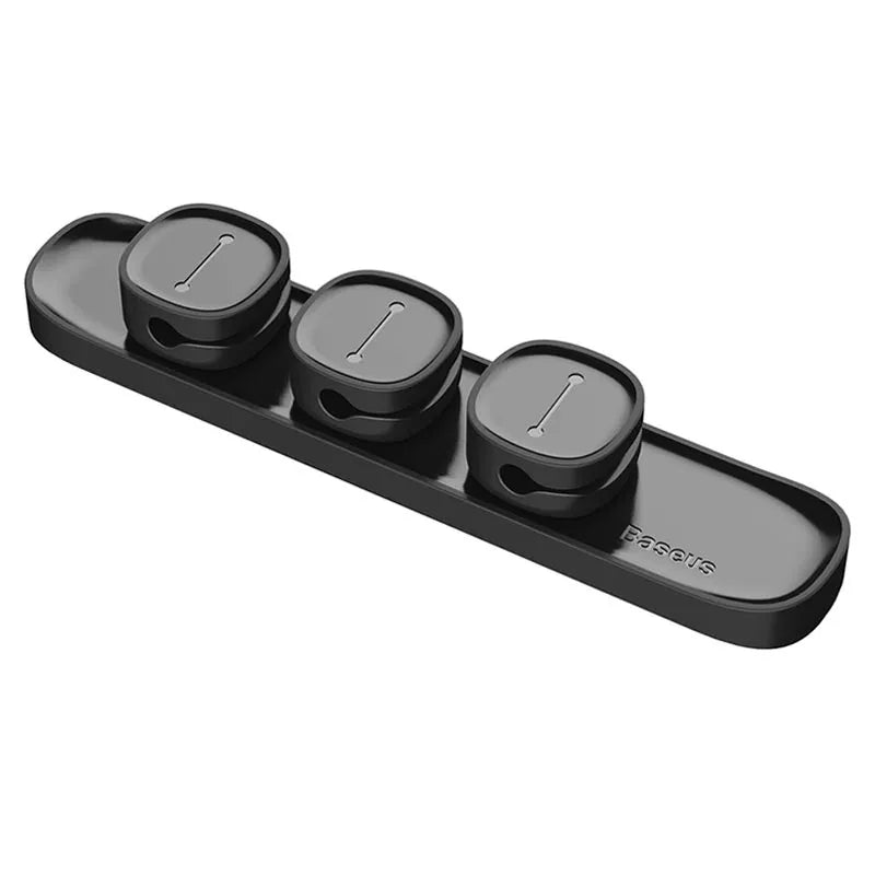 Baseus Peas Magnetic Cable Organizer – Tangle-Free Cable Management (Black)