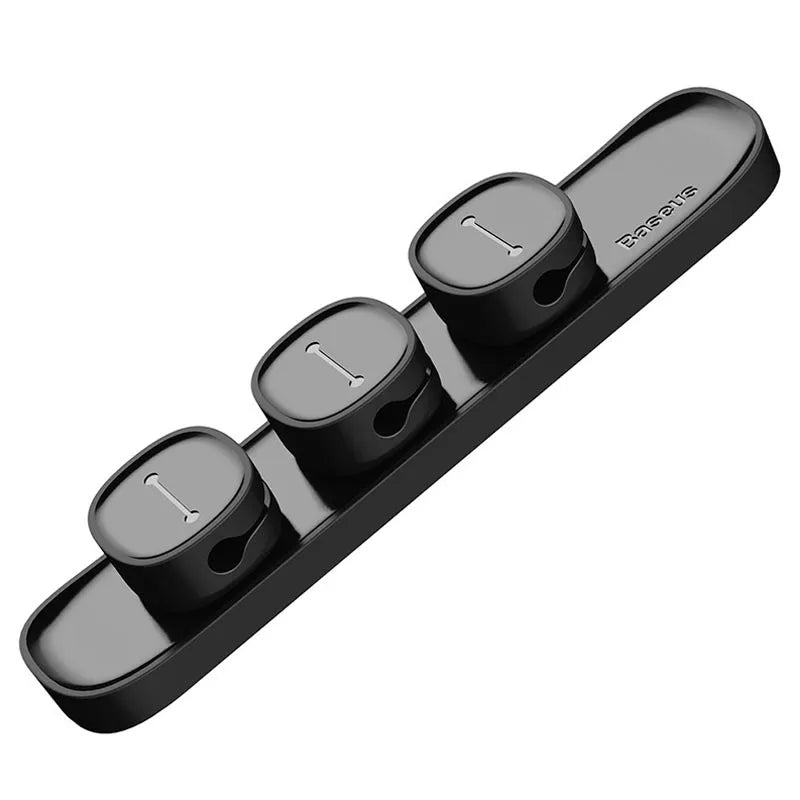 Baseus Peas Magnetic Cable Organizer – Tangle-Free Cable Management (Black)