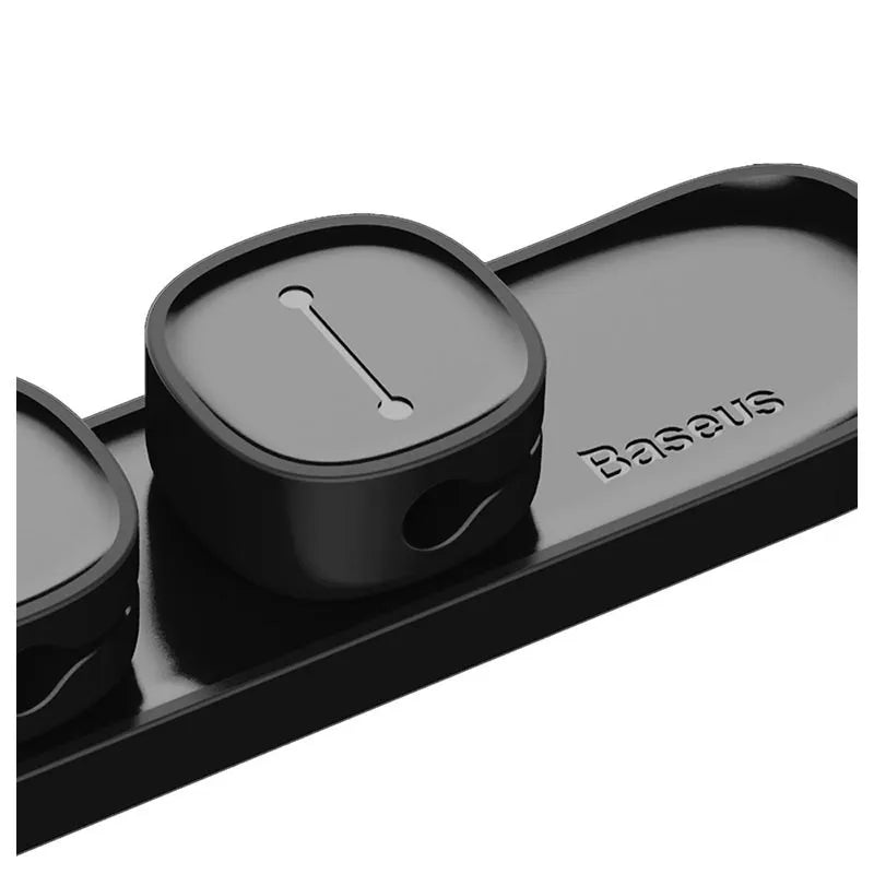 Baseus Peas Magnetic Cable Organizer – Tangle-Free Cable Management (Black)
