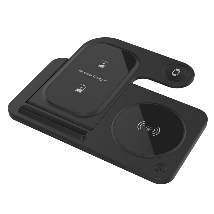 Onten CW11 3-in-1 Folding Wireless Charger (Black) – Fast Charging for Phone, Watch & Earbuds