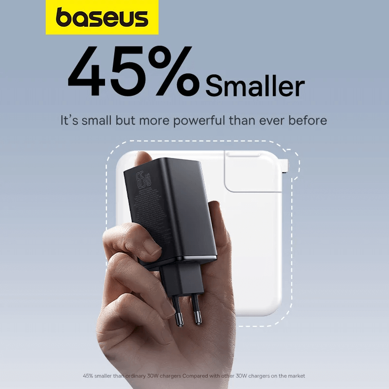 Baseus GaN6 Pro 65W Fast Charger – Compact & Ultra-Efficient Power Adapter