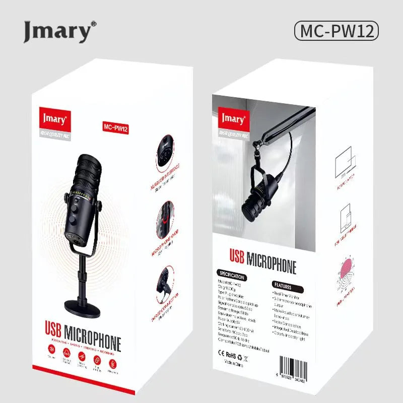 Jamary MC-PW12 USB Microphone – Studio-Quality Sound | Best Price in Pakistan