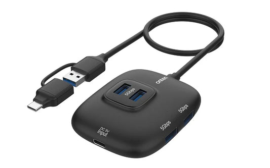 Onten UCA310 5-in-2 USB-C & USB 3.0 Hub – High-Speed 4-Port Expansion for Laptops & Tablets