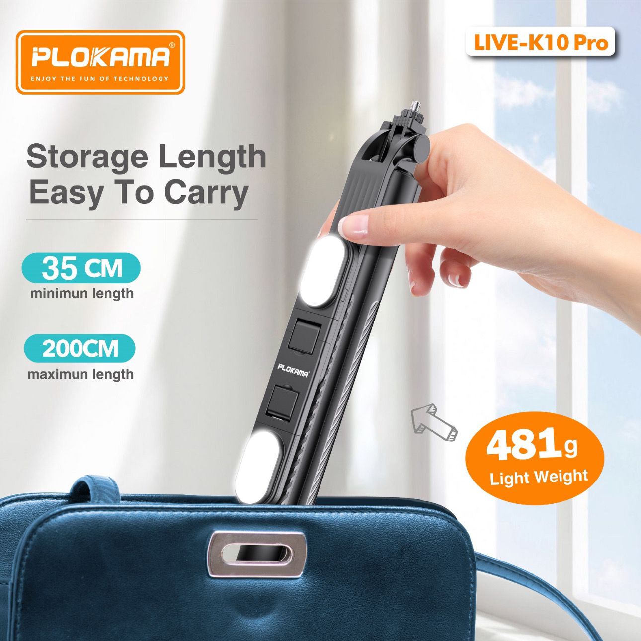 Elevate Your Selfie Game with the PLOKAMA K10 PRO – Ultimate Tripod & LED Light Combo