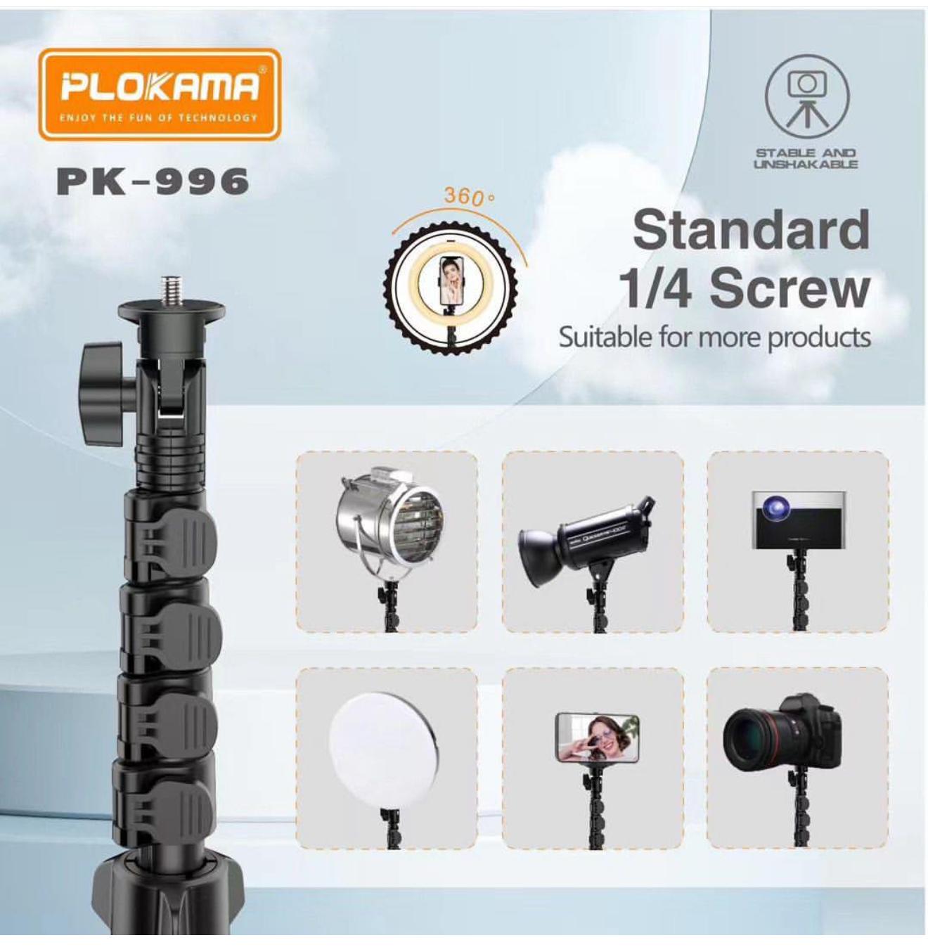 PLOKAMA PK996 Tripod – Sturdy & Versatile Tripod for Photography & Videography