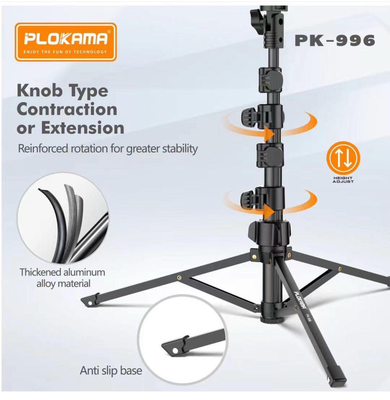 PLOKAMA PK996 Tripod – Sturdy & Versatile Tripod for Photography & Videography