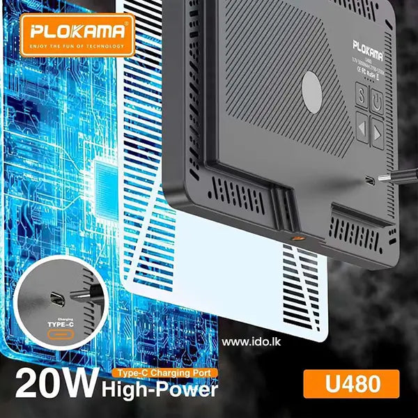 PLOKAMA U480 20W LED Light – Compact, Powerful Fill Light | Best Price in Pakistan