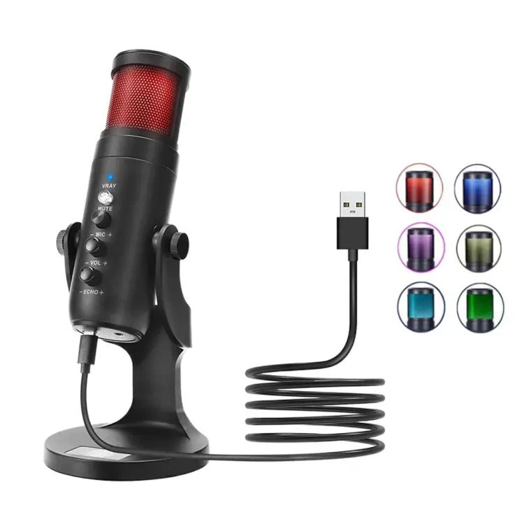 Jamary MC-PW9 RGB USB Microphone – Professional Sound Quality at the Best Price in Pakistan