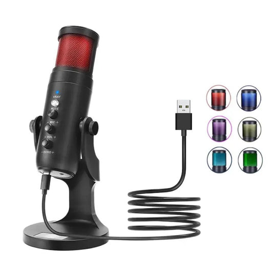Jamary MC-PW9 RGB USB Microphone – Professional Sound Quality at the Best Price in Pakistan