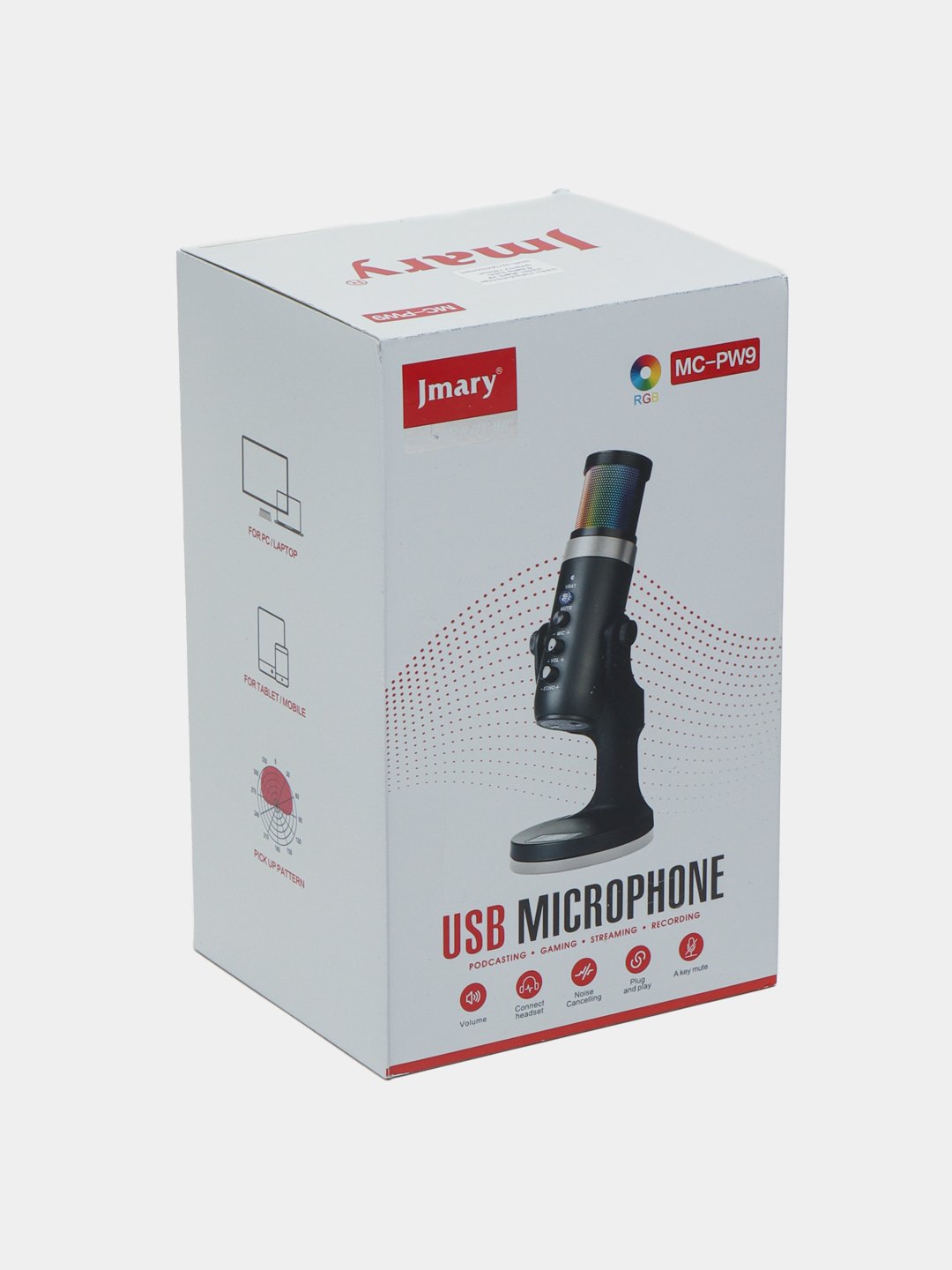 Jamary MC-PW9 RGB USB Microphone – Professional Sound Quality at the Best Price in Pakistan