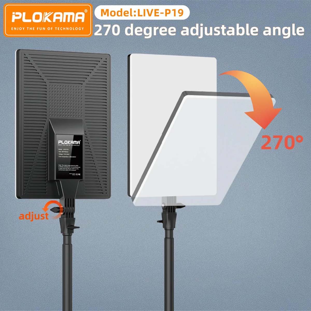 Polokama Studio Light Live-P19 – Professional LED Lighting for Photography & Vlogging | Best Price in Pakistan
