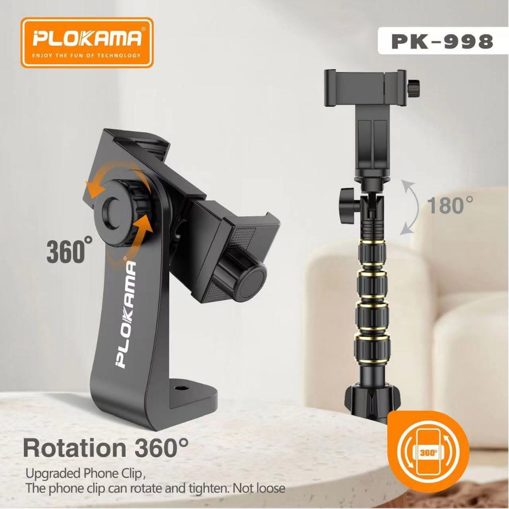 PLOKAMA PK 998 Tripod – Sturdy & Adjustable Tripod for Professional Photography