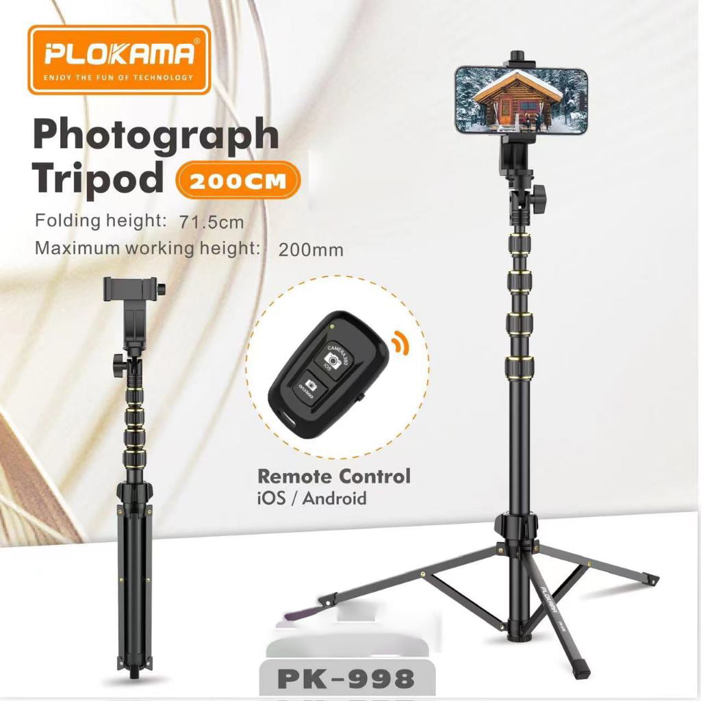 PLOKAMA PK 998 Tripod – Sturdy & Adjustable Tripod for Professional Photography