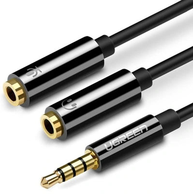 UGreen 3.5mm Female to 2 Male Audio Splitter – Best Price in Pakistan | Mic & Headphone Adapter