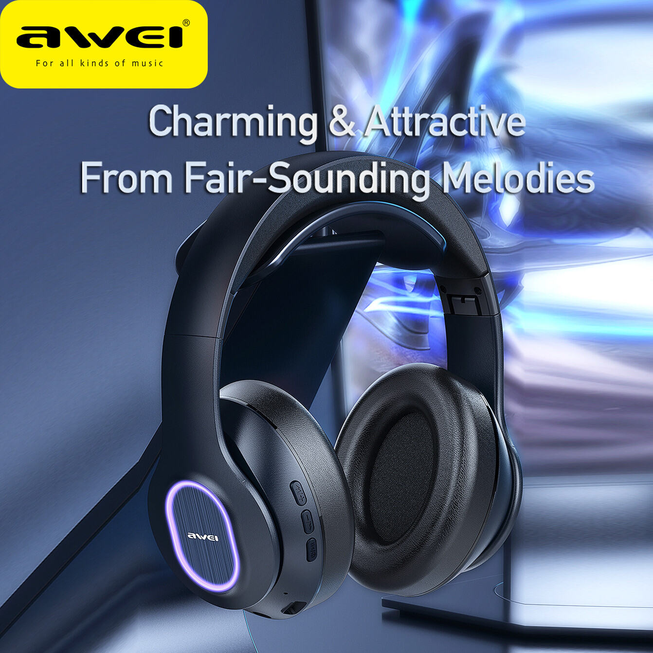 AWEI A100BL Wireless Headphones – Best Price in Pakistan | Bluetooth 5.0, Hi-Fi Sound & Long Battery Life