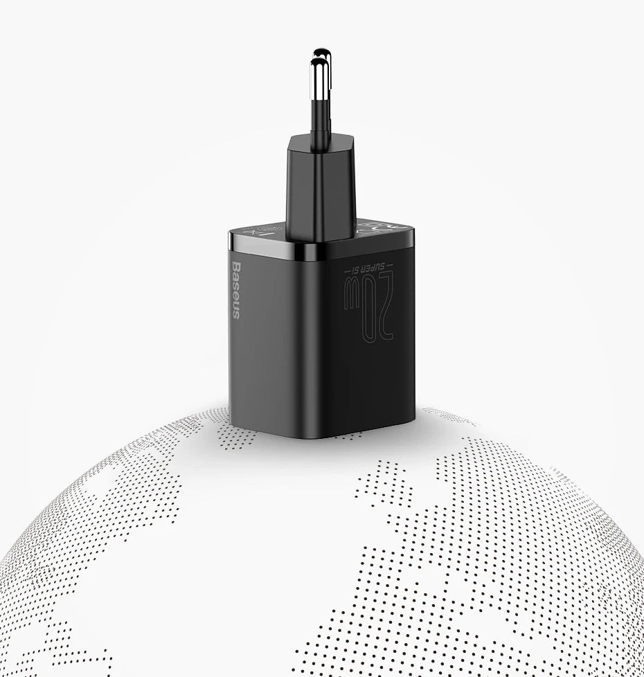 Baseus Super Si 20w Quick Charger with ip to c cable