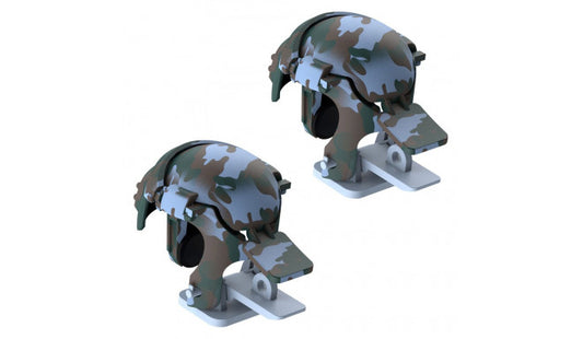 Baseus Level 3 Helmet PUBG Gaming Grip with Extra Buttons & Bumpers – Camouflage Blue