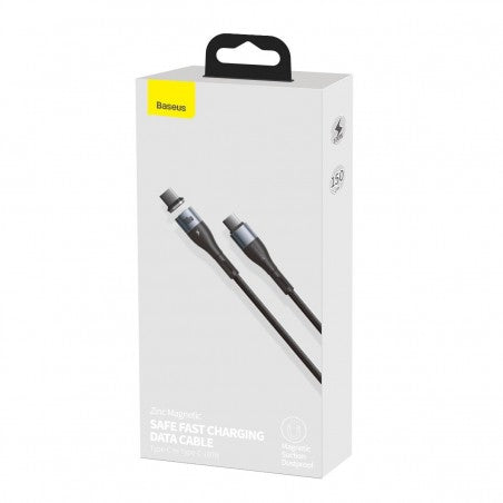 Baseus Zinc Magnetic USB-C to USB-C Cable 100W (1.5m, Black) – Fast Charging & Data Sync